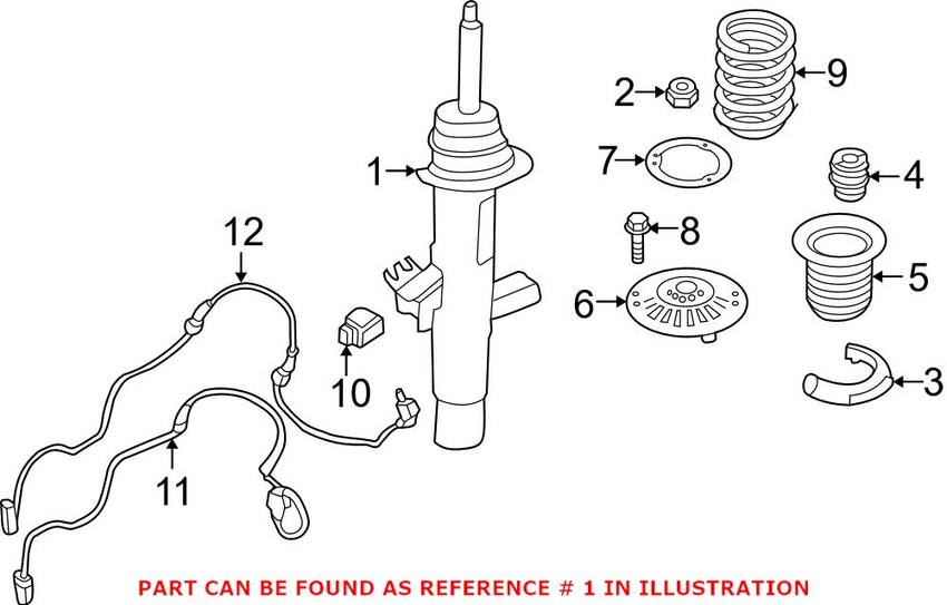 Suspension Strut – Front Driver Side (Adaptive Control Suspension)