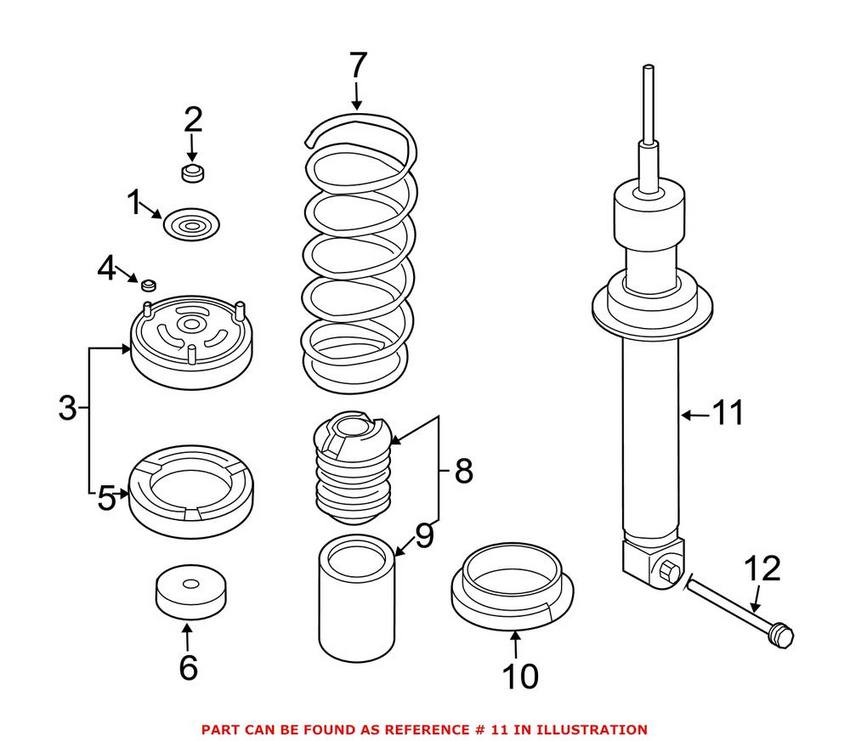 BMW Air Strut Assembly – Rear Driver Side (w/ EDC) 37126785535