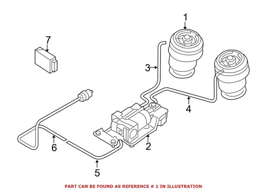 Air Spring – Rear (w/ Self-Leveling)