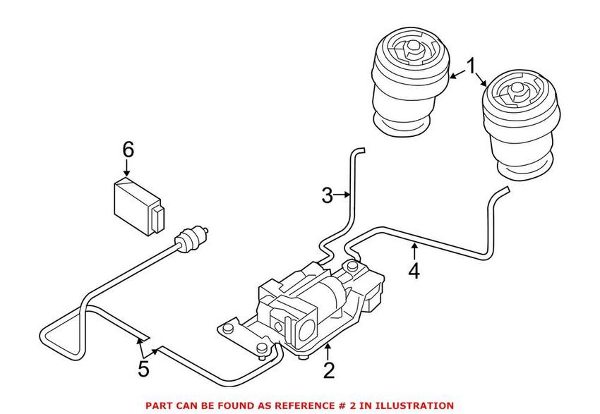 Air Suspension Compressor – Rear