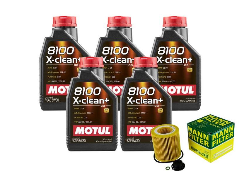 BMW Engine Oil Change Kit – Motul 11427953125 (5W30) (X-CLEAN + 8100)