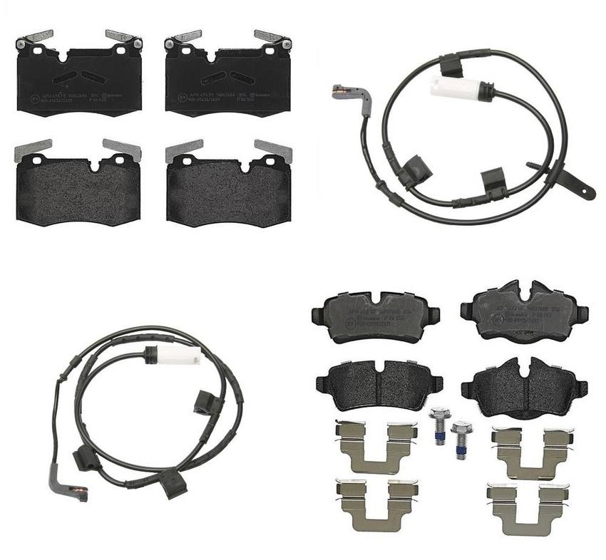 Mini Brembo Disc Brake Pads Kit – Front and Rear (Low-Met) 34356789330 – Brembo 3724535KIT