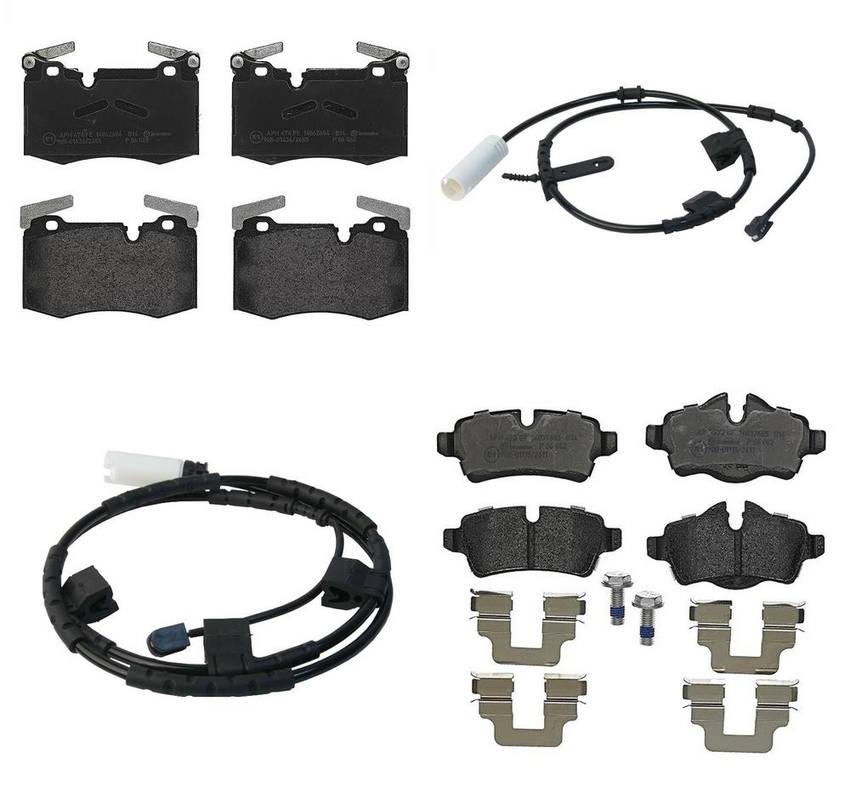 Mini Brembo Disc Brake Pads Kit – Front and Rear (Low-Met) 34356792572 – Brembo 3724536KIT