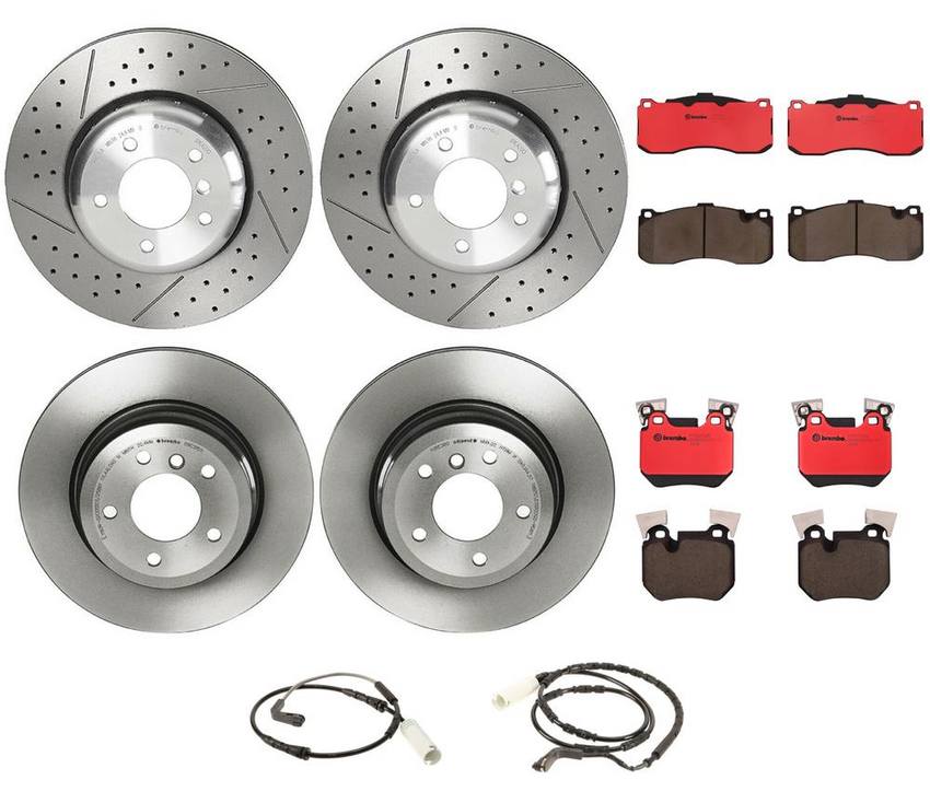 BMW Brembo Brake Kit – Pads &  Rotors Front and Rear (338mm/324mm) (Ceramic) 34356789445 – Brembo 3724545KIT