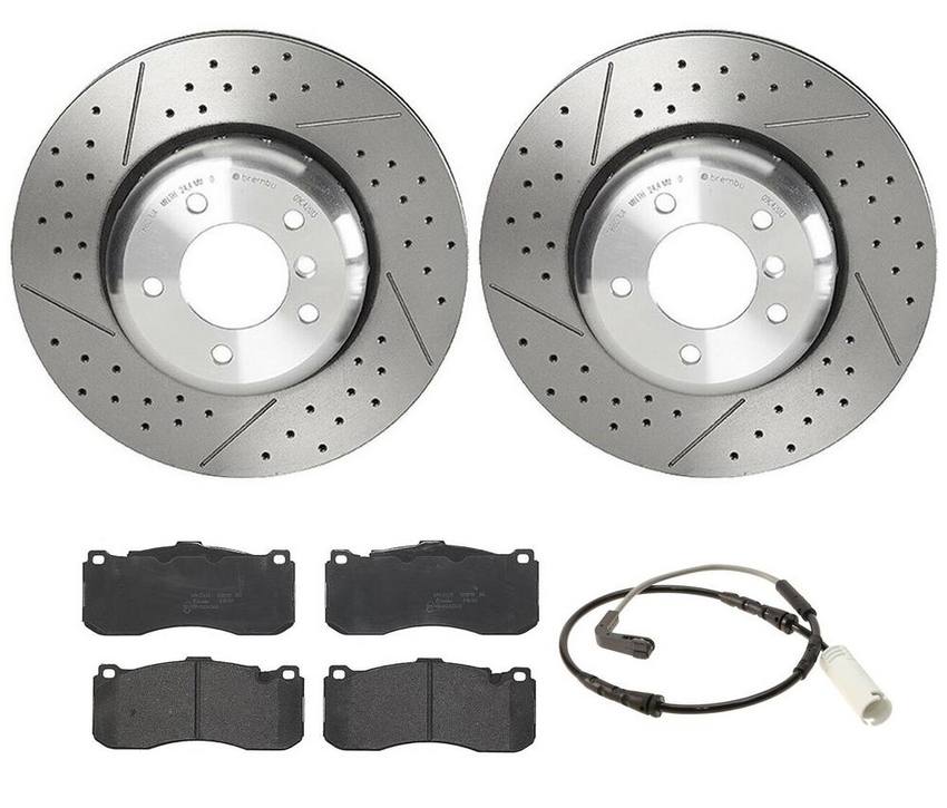 BMW Brembo Brake Kit – Pads and Rotors Front (338mm) (Low-Met) 34356789440 – Brembo 3724551KIT