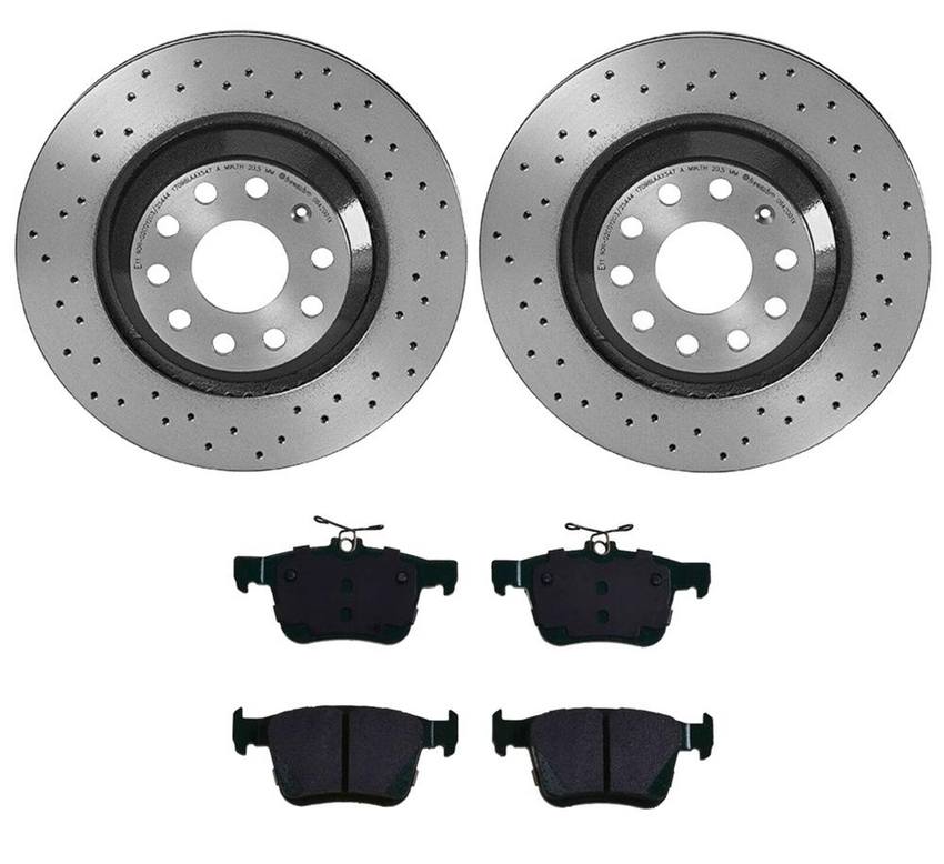 Audi VW Brakes Kit – Pads and Rotors Rear (310mm) (Low-Met) 5Q0698451P – Brembo 3724562KIT