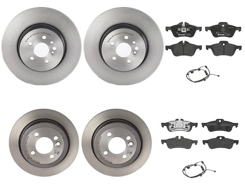 Brembo Brake Pads and Rotors Kit – Front and Rear (276mm/259mm) (Low-Met)