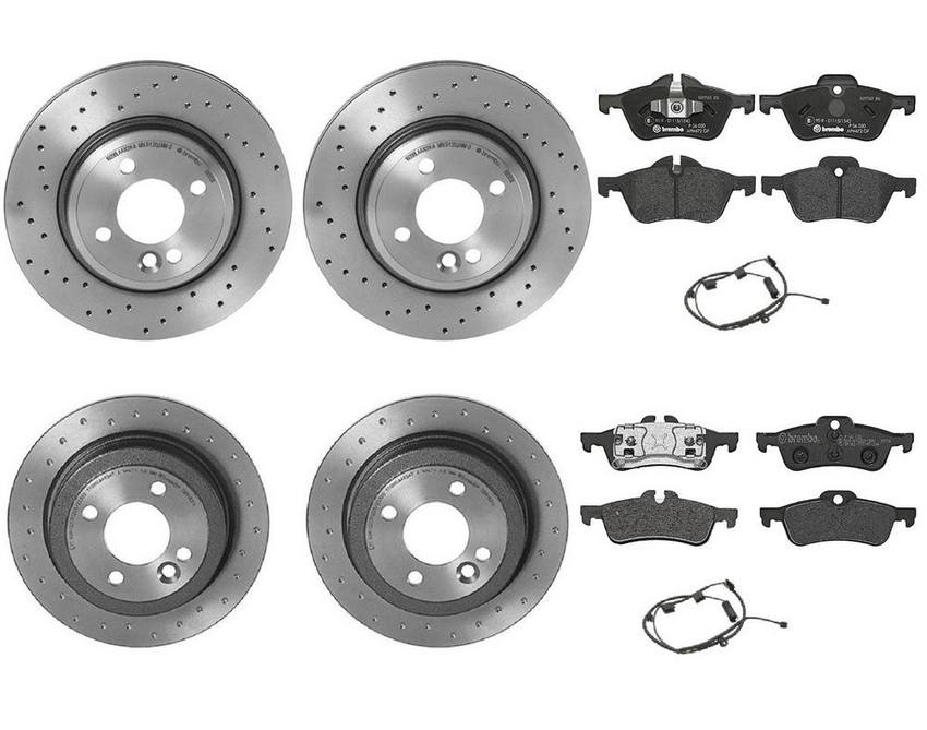 Mini Brakes Kit – Pads & Rotors Front and Rear (276mm/259mm) (Xtra) (Low-Met) 34356778175 – Brembo 3724572KIT