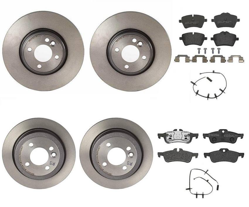 Brembo Brake Pads and Rotors Kit – Front and Rear (294mm/259mm) (Low-Met)