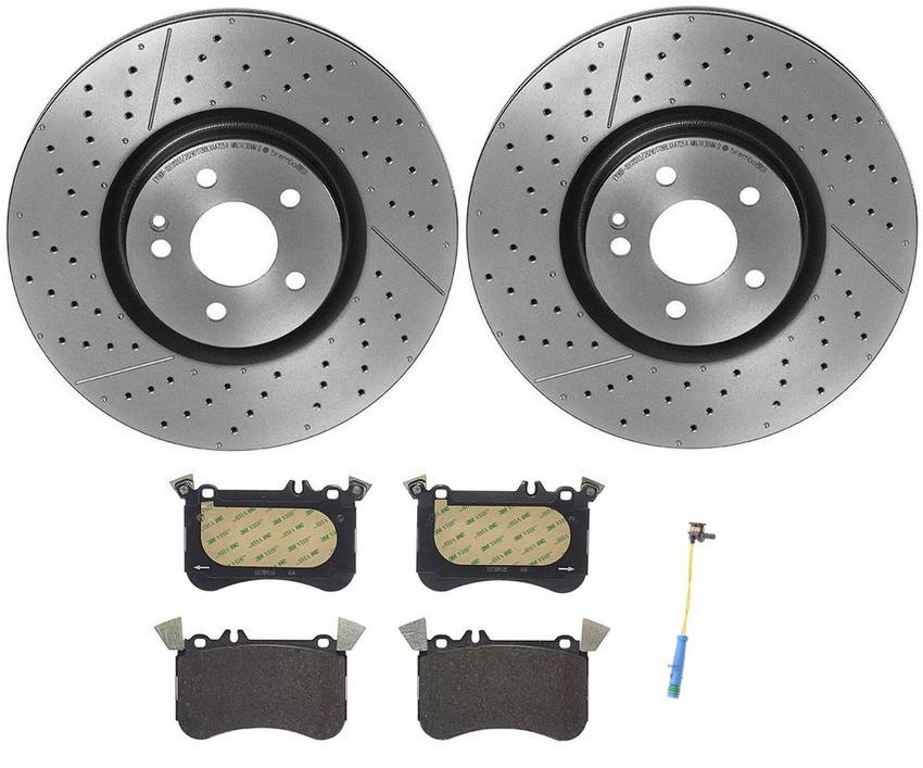 Mercedes Brakes Kit – Brembo Pads and Rotors Front (350mm) (Low-Met) 1764210212 – Brembo 3724648KIT