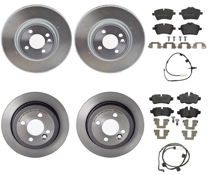 Brembo Brake Pads and Rotors Kit – Front and Rear (294mm/259mm) (Low-Met)