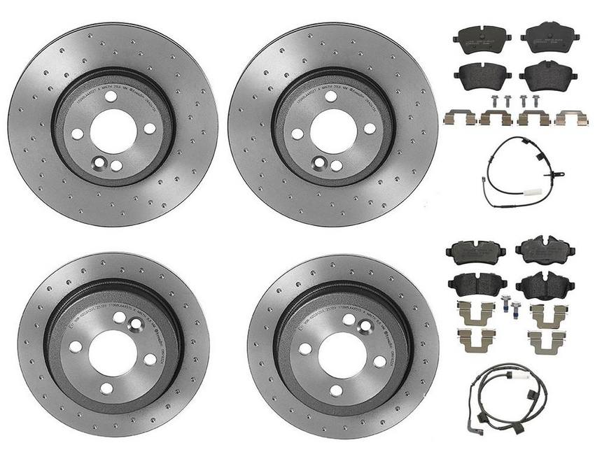 Brembo Brake Pads and Rotors Kit – Front and Rear (294mm/259mm) (Low-Met)