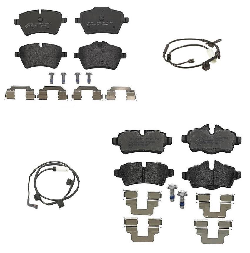 Mini Brembo Disc Brake Pads Kit – Front and Rear (Low-Met) 34356792572 – Brembo 3724714KIT