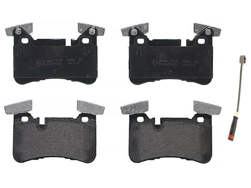 Mercedes Disc Brakes Kit –  Brembo Pads Rear (Low-Met) (with Sensor) 1715400617 – Brembo 3724844KIT