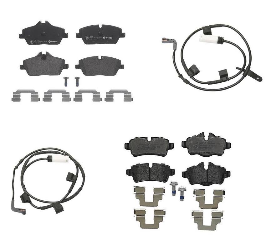 Mini Brembo Disc Brake Pads Kit – Front and Rear (Low-Met) 34356789330 – Brembo 3724845KIT