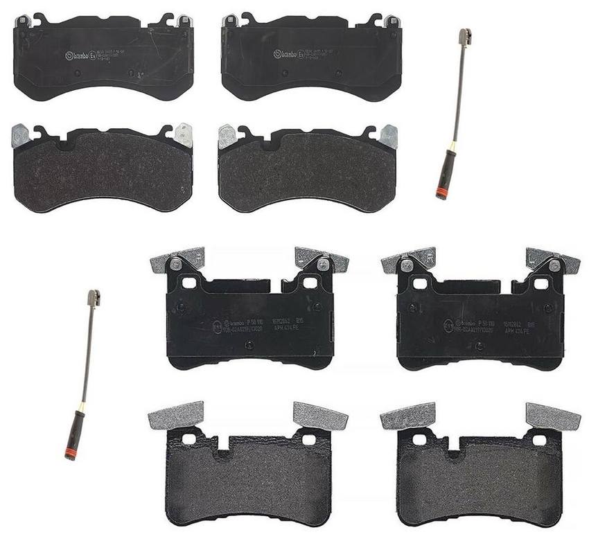 Audi Mercedes Brake Pads Kit – Front and Rear (Low-Met) 4G0698151AC – Brembo 3724868KIT