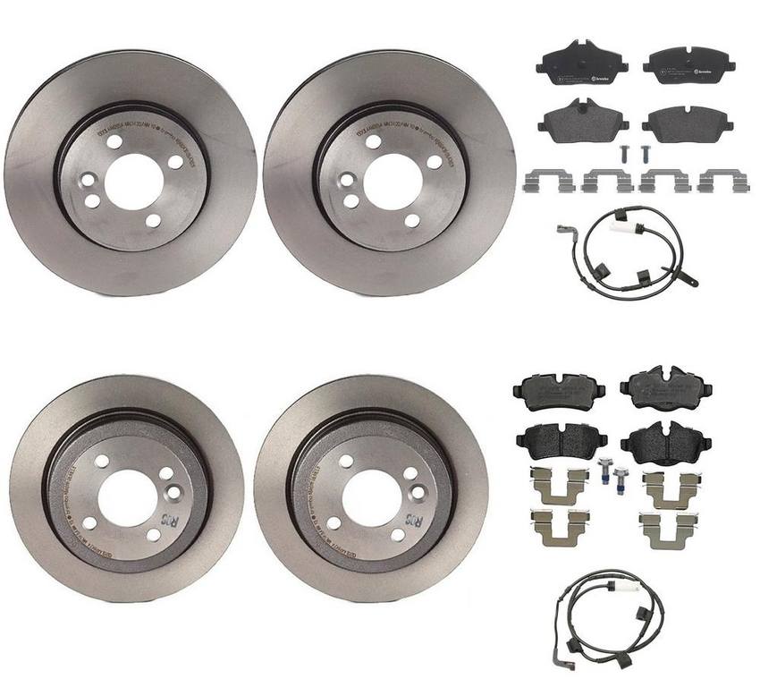 Mini Brakes Kit – Pads & Rotors Front and Rear (280mm/259mm) (Low-Met) 34216794059 – Brembo 3724878KIT