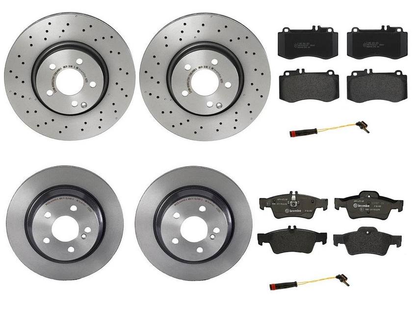 Brembo Brake Pads and Rotors Kit – Front and Rear (322mm/300mm) (Low-Met)