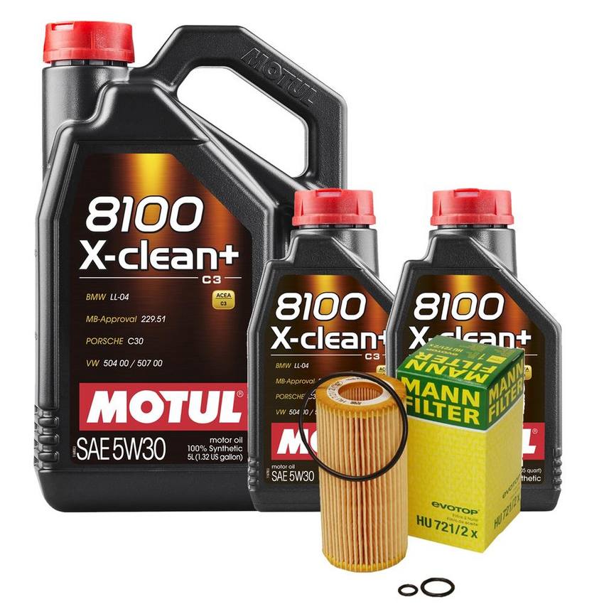 Mercedes Engine Oil Change Kit – Motul 6131800009 (5W30) (X-CLEAN + 8100)