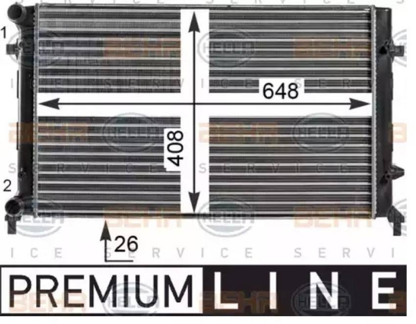 VW Radiator 376700494 – Behr Hella Service