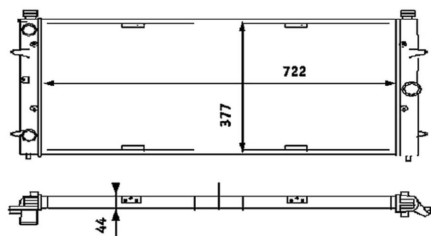 VW Radiator 701121253K – Behr 376714481