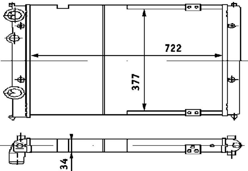 VW Radiator 357121251B – Behr 376714734