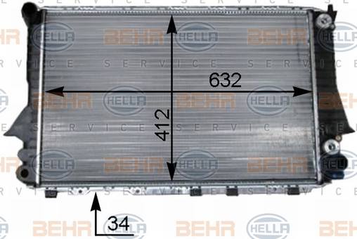 Audi Radiator 4A0121251M – Behr 376715264