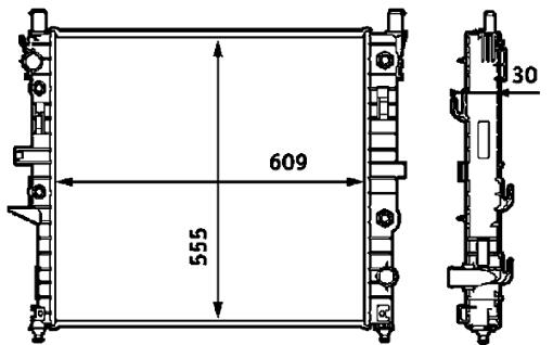 Mercedes Radiator (Auto Trans) 1635000003 – Behr 376718571