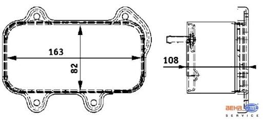 Porsche Engine Oil Cooler 99610702559 – Behr 376726111