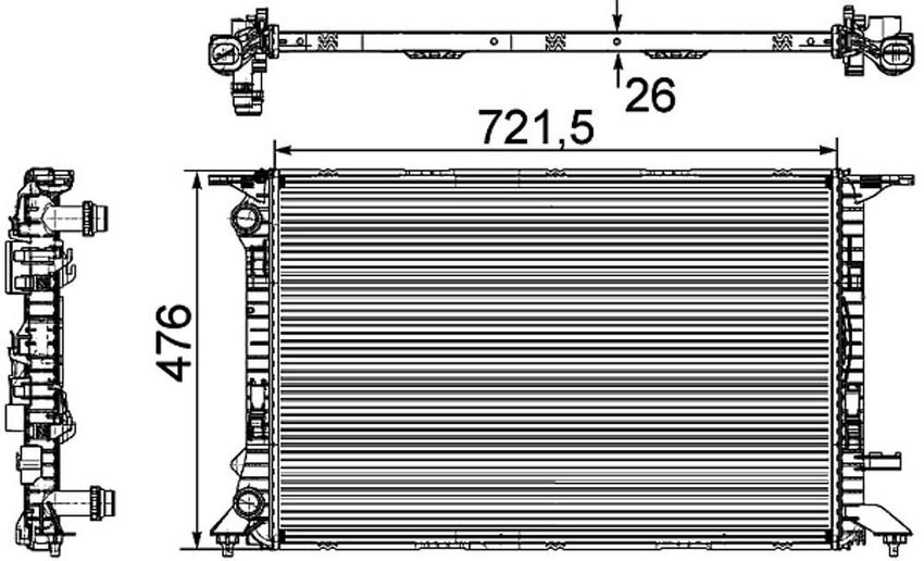 Audi Radiator 8K0121251L – Behr 376745581