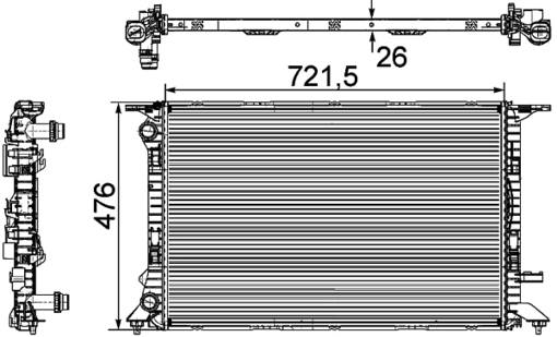 Audi Radiator 8K0121251L – Behr 376745581