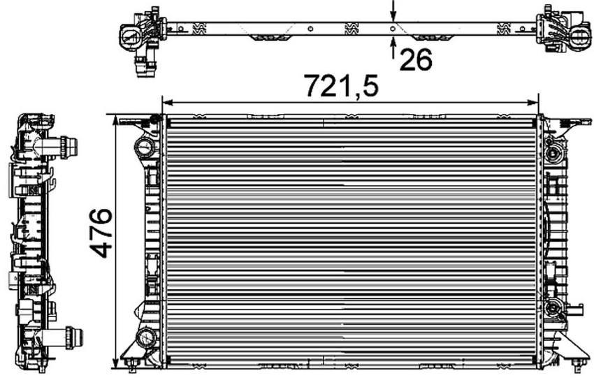 Audi Radiator 8K0121251AJ – Behr 376745631