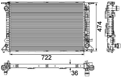 Audi Radiator (Auto Trans) 8K0121251AL – Behr 376745651