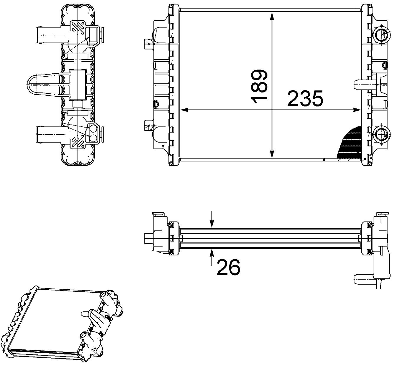 Audi Radiator 8K0121212B – Behr 376745661