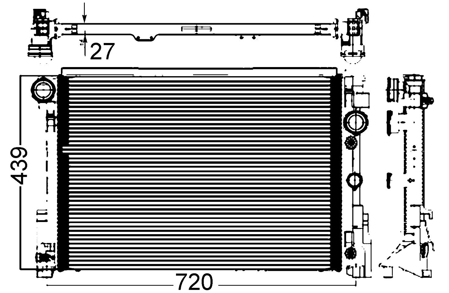 Mercedes Radiator (Auto Trans) 2045004303 – Behr 376749551