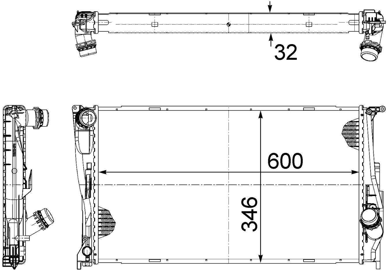 BMW Radiator 17117558480 – Behr 376754021