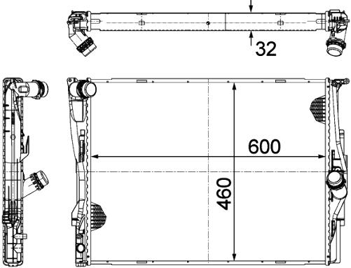 BMW Radiator (Manual Trans) 17117559273 – Behr Premium 376754061