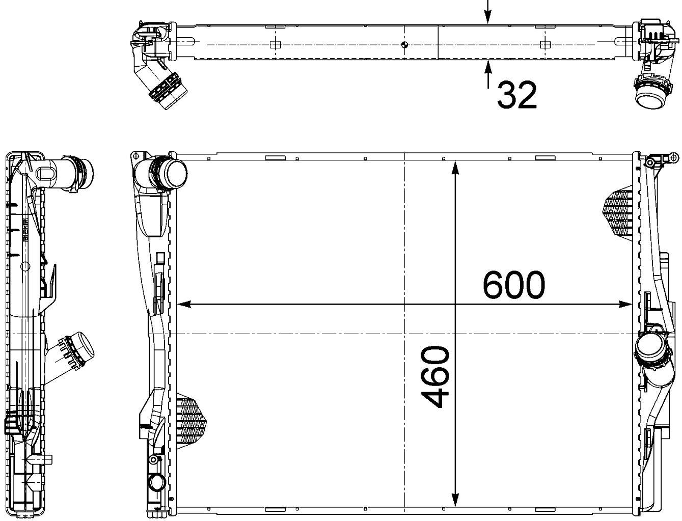 BMW Radiator (Manual Trans) 17117559273 – Behr Premium 376754061