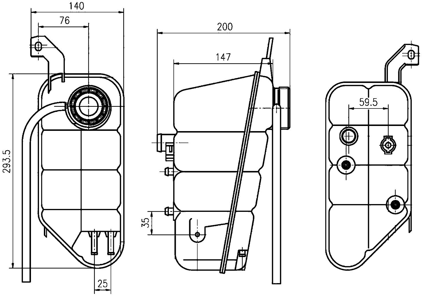 Mercedes Expansion Tank 2205000049 – Behr 376755131