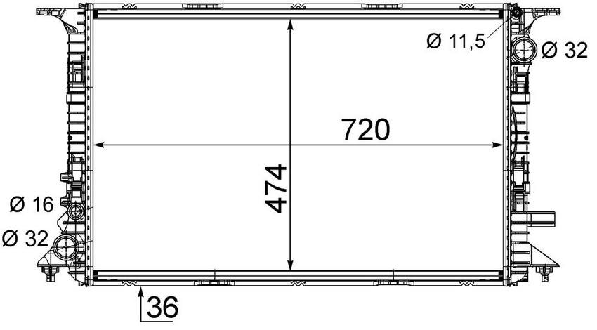 Audi Radiator 4H0121251B – Behr 376756681