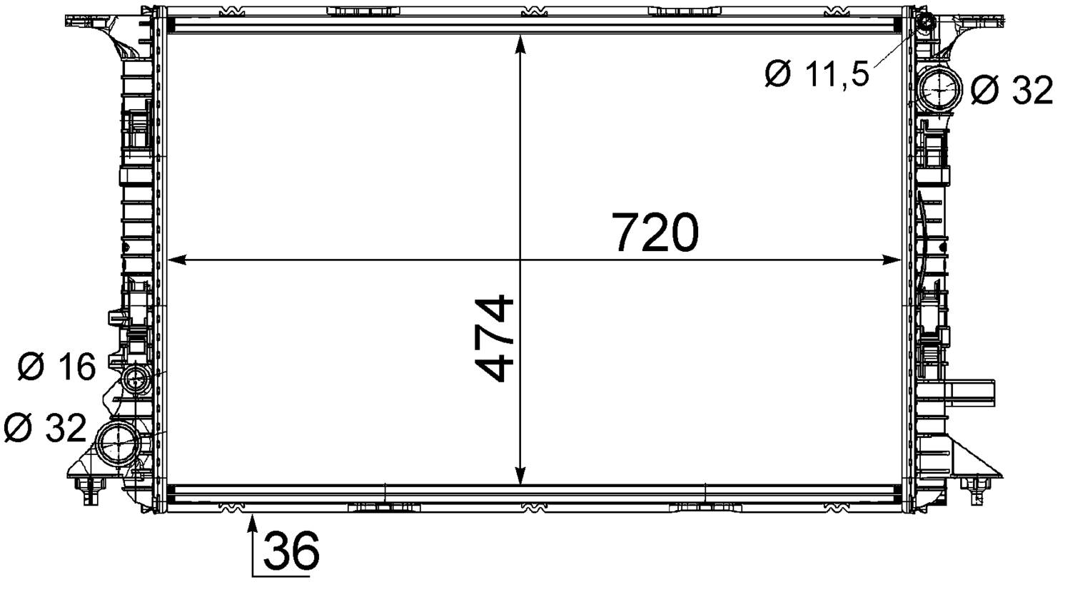 Audi Radiator 4H0121251B – Behr 376756681