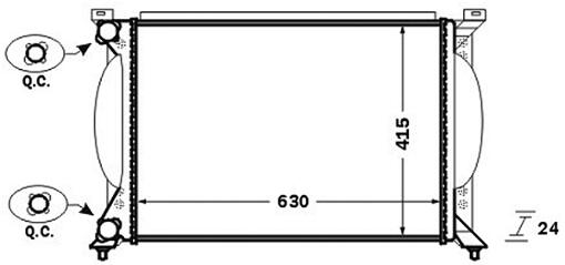 Audi Radiator (Manual Trans) 8E0121251A – Behr 376766264