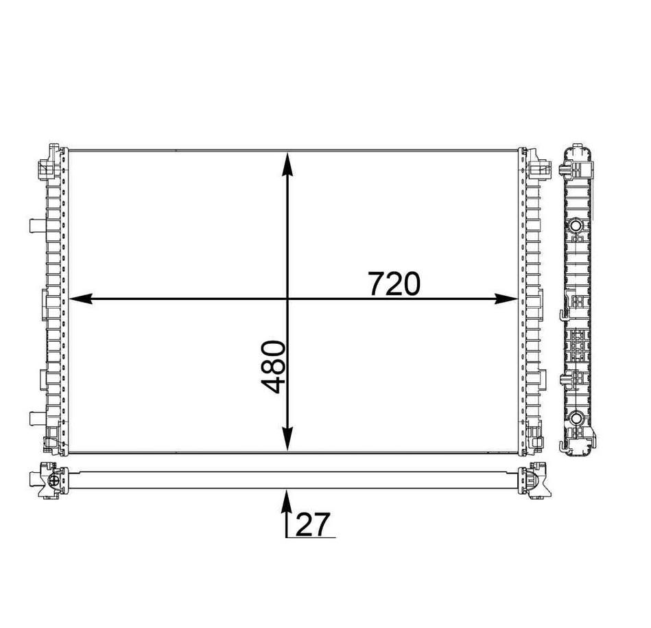 Audi Radiator 4M0145804AA – Behr 376795131