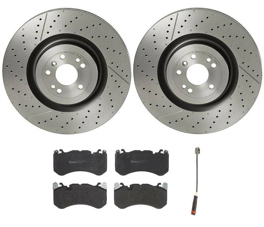 Mercedes Brakes Kit – Brembo Pads and Rotors Front (390mm) (Low-Met) 1715400617 – Brembo 3802855KIT