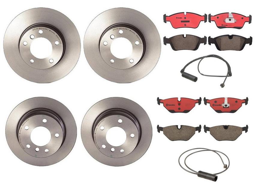 BMW Brembo Brake Kit – Pads &  Rotors Front and Rear (286mm/272mm) (Ceramic) 34351182533 – Brembo 3804123KIT