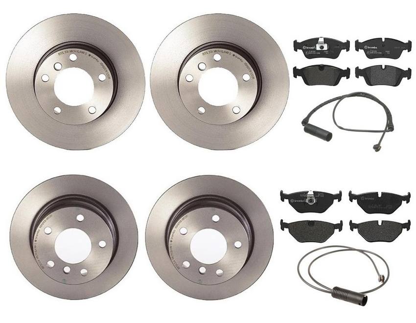 Brembo Brake Pads and Rotors Kit – Front and Rear (286mm/272mm) (Low-Met)