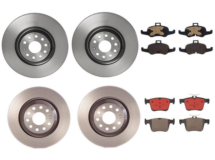 Brembo Brake Pads and Rotors Kit – Front and Rear (340mm/310mm) (Ceramic)