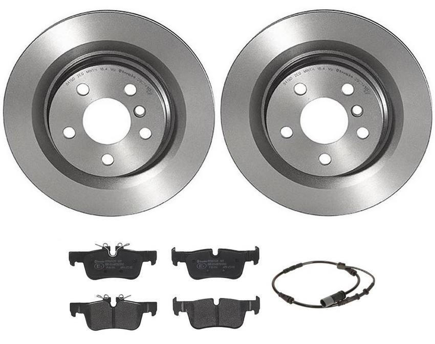 BMW Mini Brake Kit – Brembo Pads and Rotors Rear (300mm) (Low-Met) 34356865612 – Brembo 3805178KIT