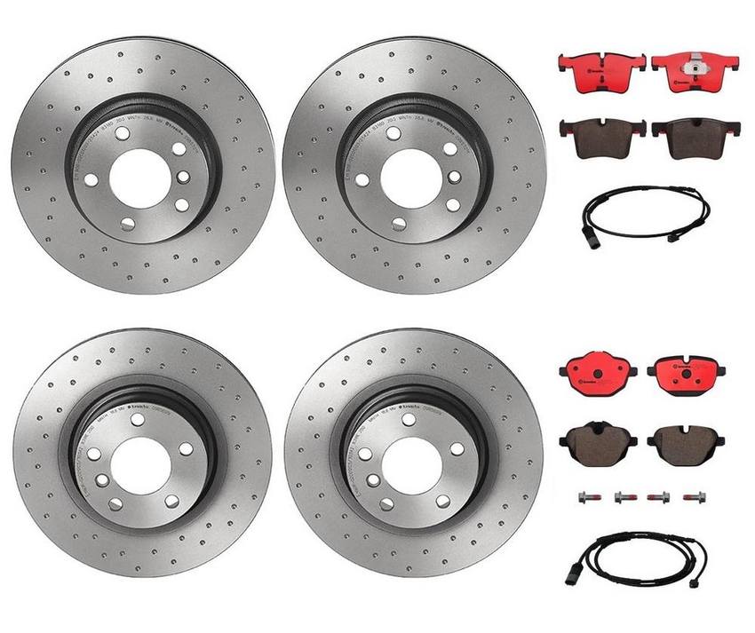 Brembo Brake Pads and Rotors Kit – Front and Rear (328mm/330mm) (Xtra) (Ceramic)