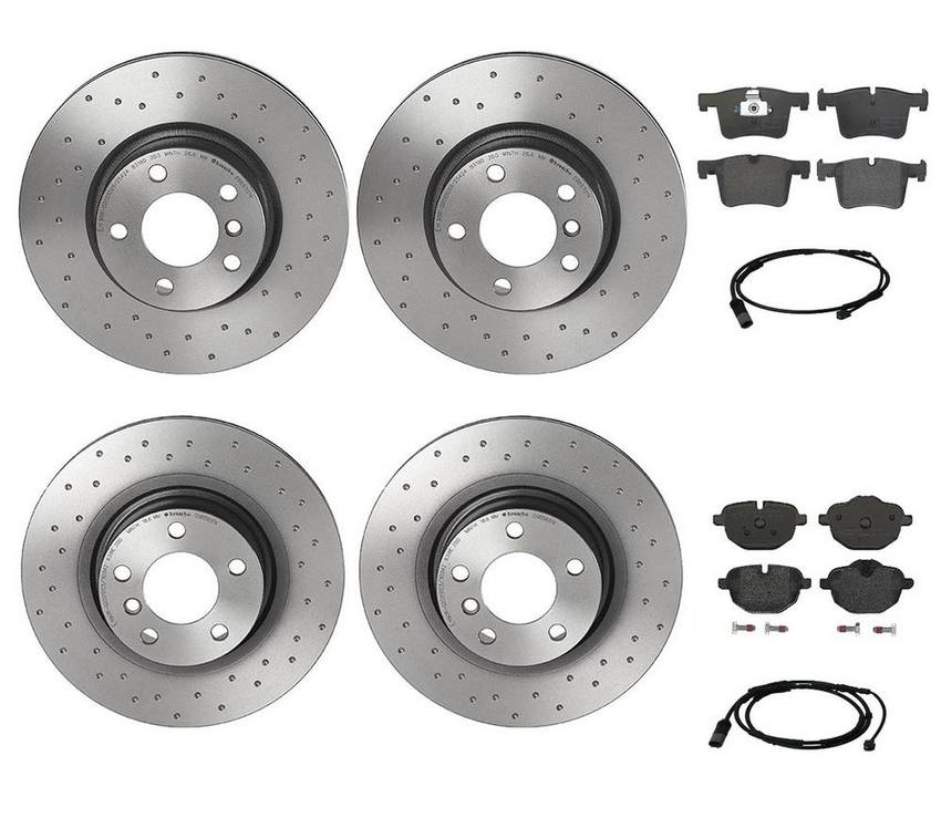 BMW Brembo Brake Kit – Pads &  Rotors Front and Rear (328mm/330mm) (Xtra) (Low-Met) 34356790304 – Brembo 3805352KIT